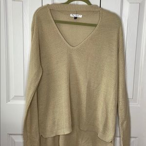 Cream Keyhole Sweater Top